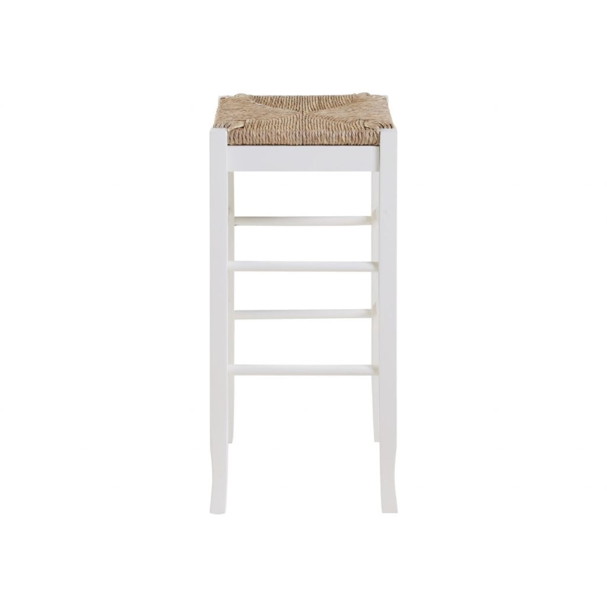 29 SQUARE RUSH BARSTOOL [WHITE]