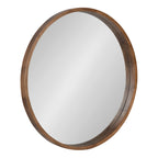 Hutton Round Wood Wall Mirror