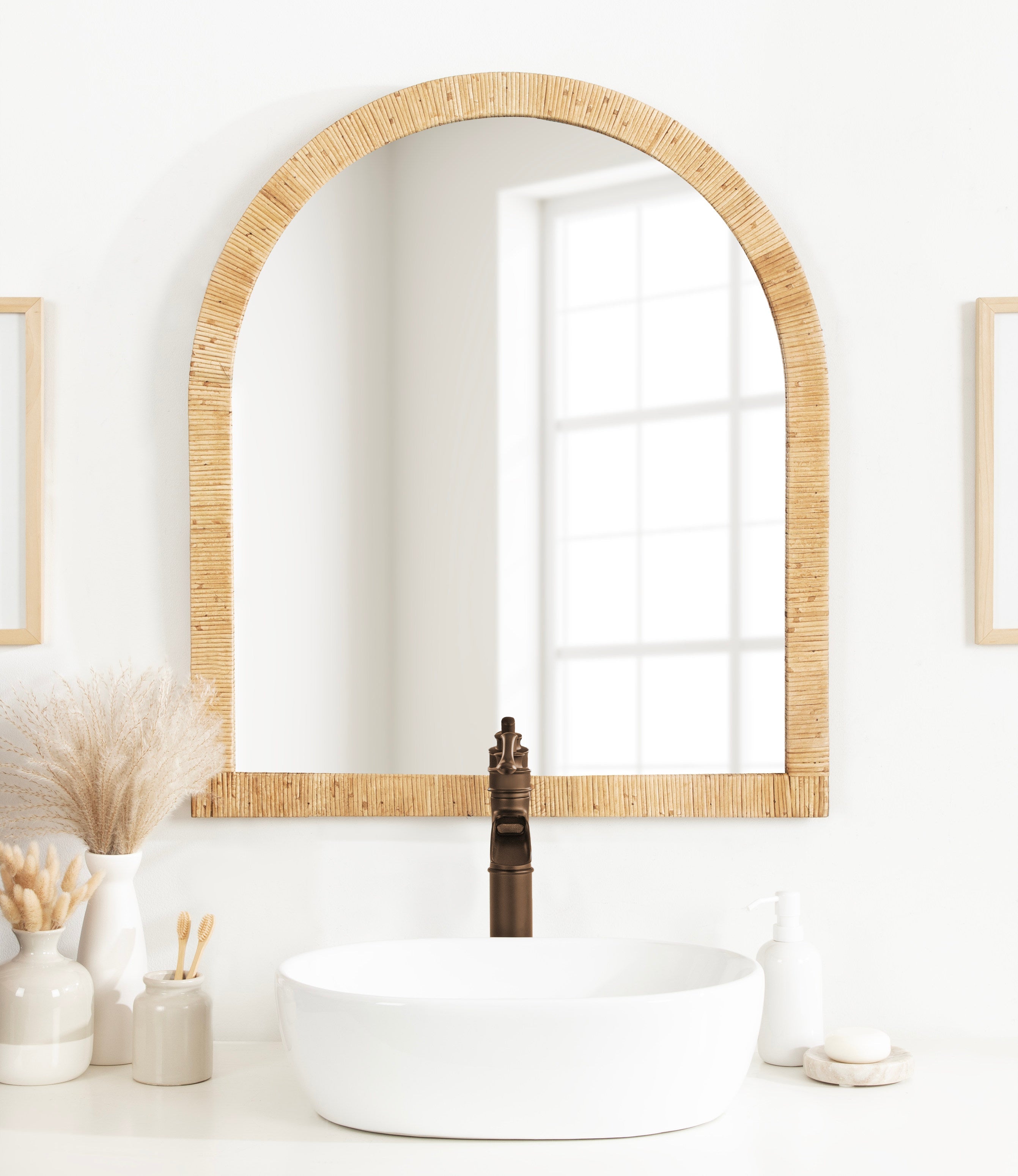 Rahfy Arch Framed Wall Mirror