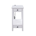 Accent Table (USB Charging Dock), White