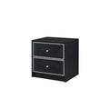 Ergode Accent Table Black W/Silver Trim