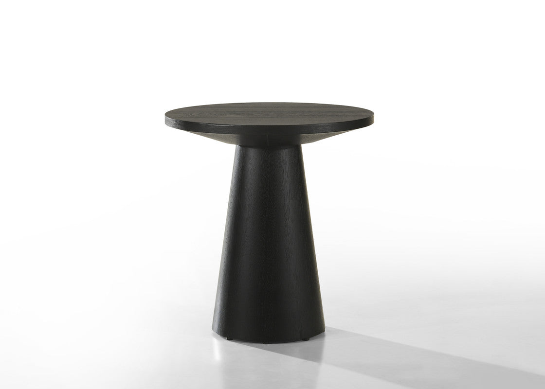 Grantham Black 20'W Round Console Table With Pedestal Base