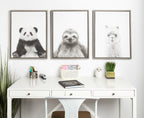 Sylvie Panda Framed Canvas by Simon Te Tai
