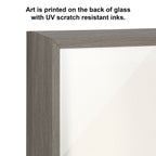 Blake Face Line Print Framed Printed Glass by Viola Kreczmer