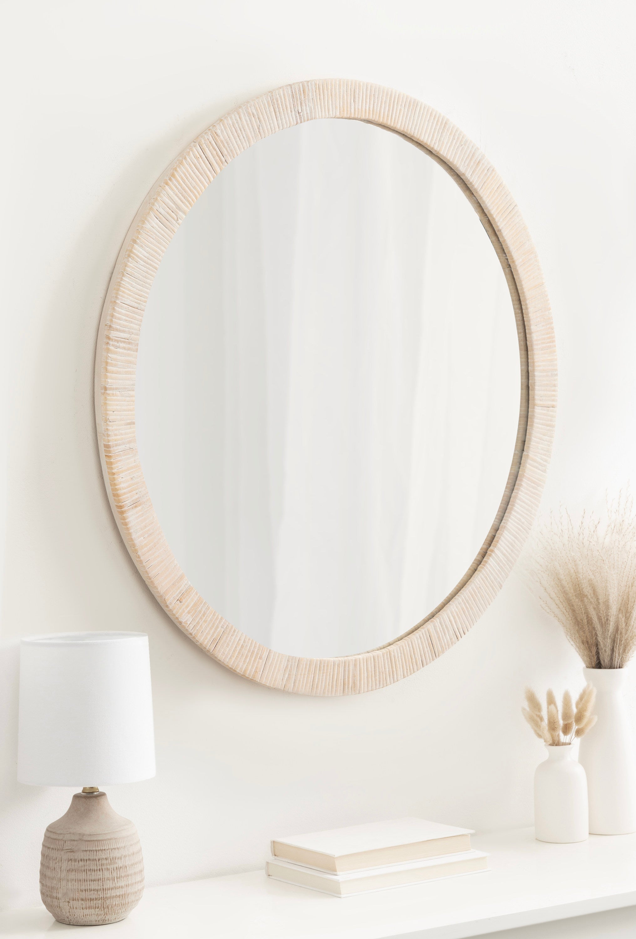 Rahfy Round Framed Wall Mirror