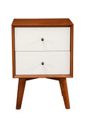 Flynn Nightstand, Acorn/White