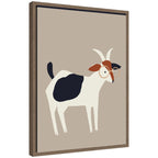 Sylvie Farm Goat Framed Canvas by Hannah Beisang