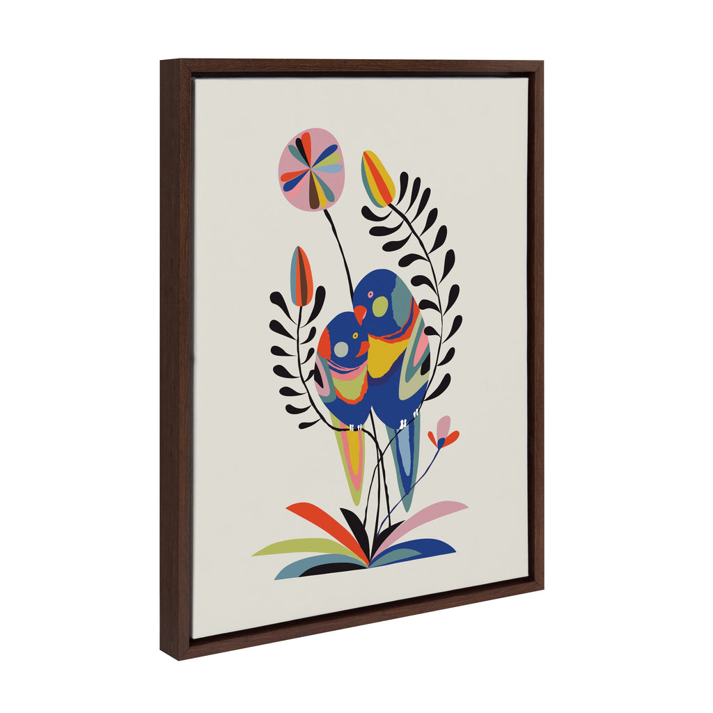 Sylvie Rainbow Lorikeet Framed Canvas by Rachel Lee of My Dream Wall