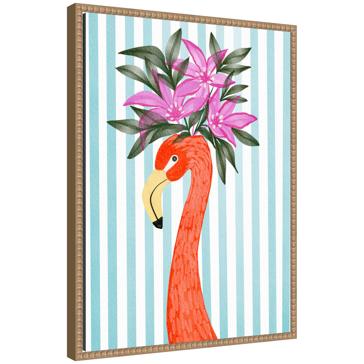 Sylvie Flamingo Framed Canvas by Nikita Jariwala