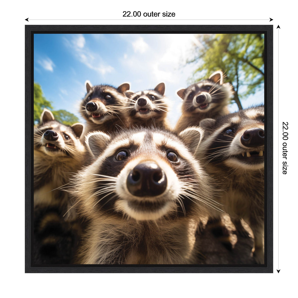 Funny Raccoon Selfie by The Creative Bunch Studio
