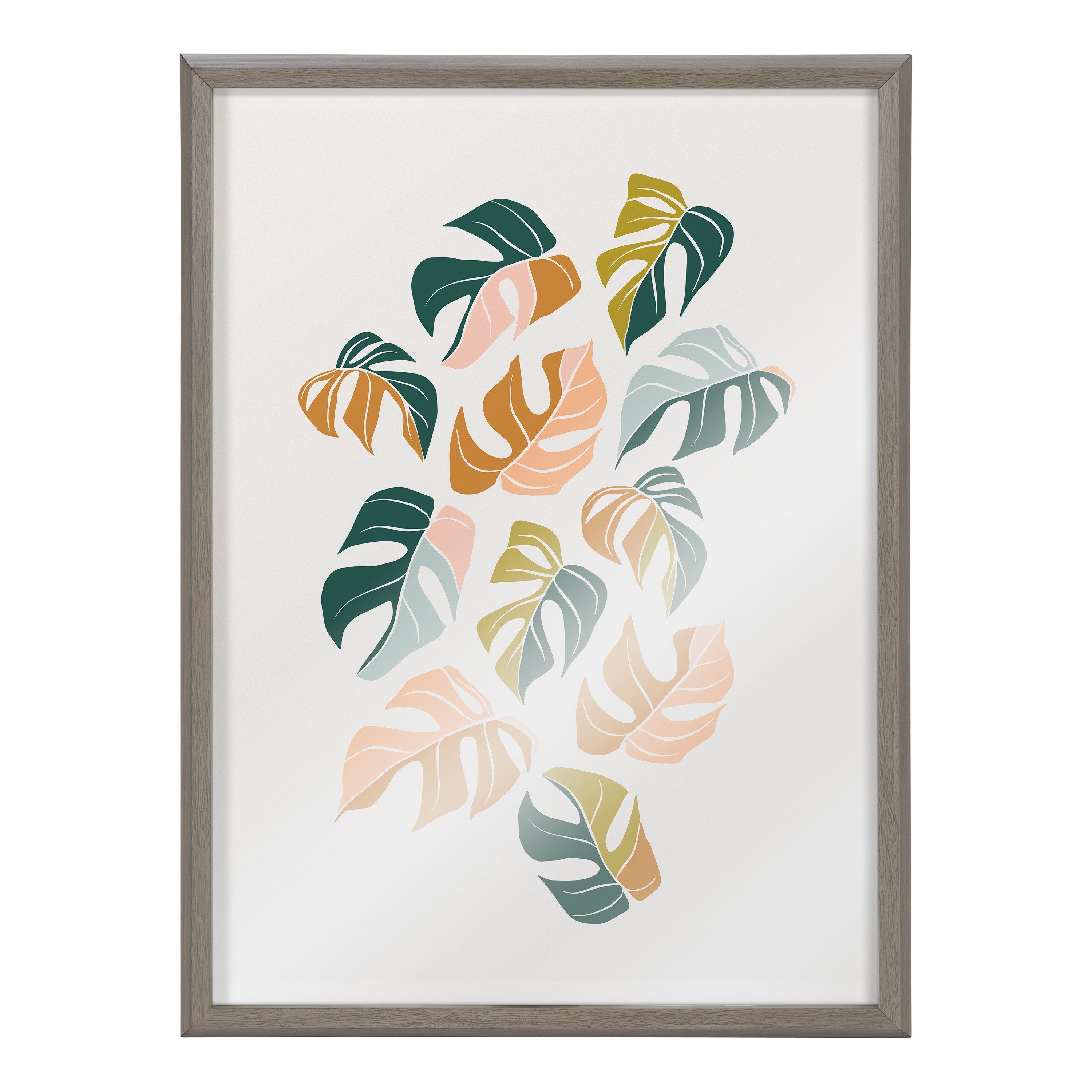 Blake Tropical Leaves 02 Framed Printed Glass by Alicia Schultz