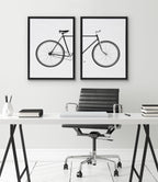 Sylvie Bicycle Framed Canvas by Simon Te of Tai Prints