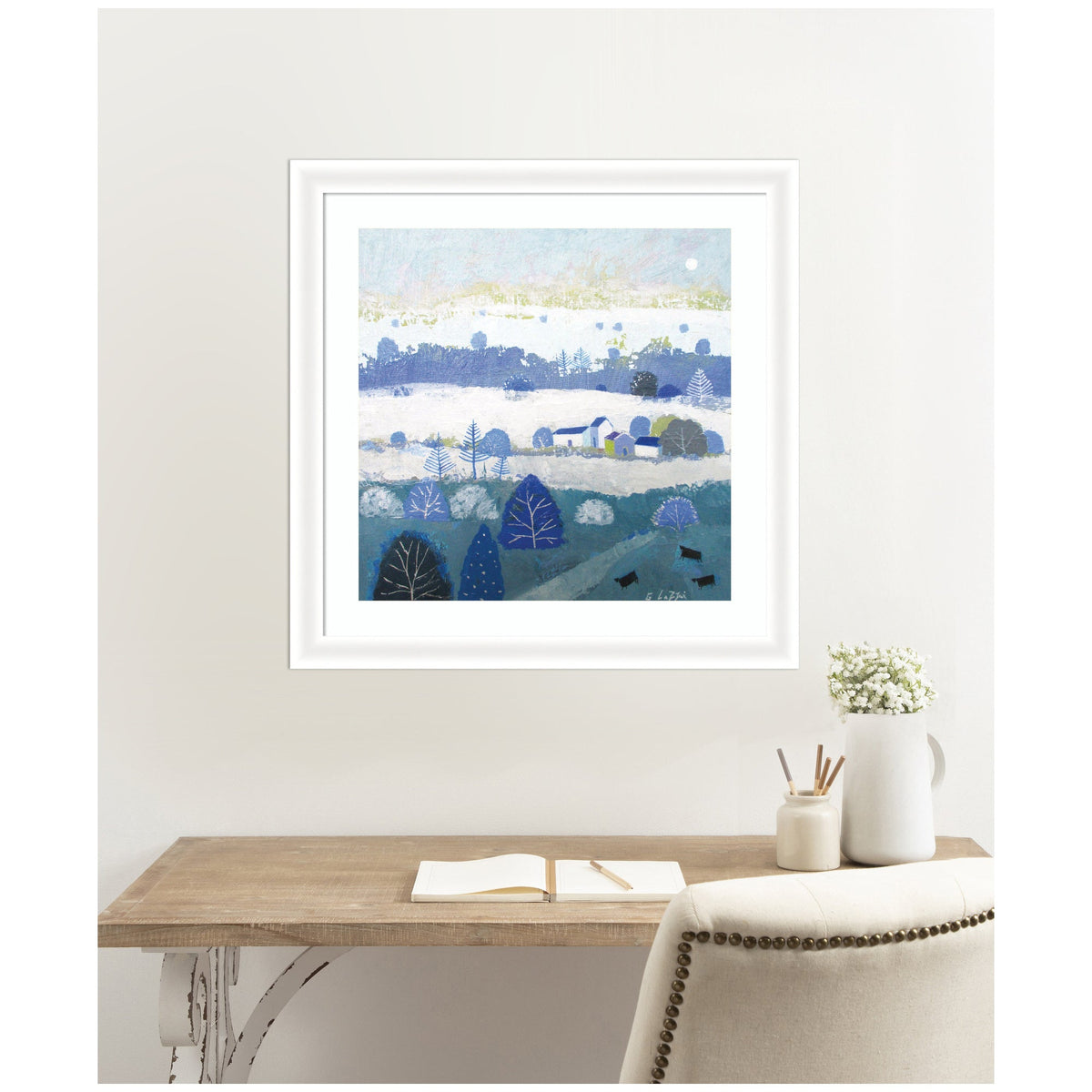 Framed Art Winter Dales by Giuliana Lazzerini