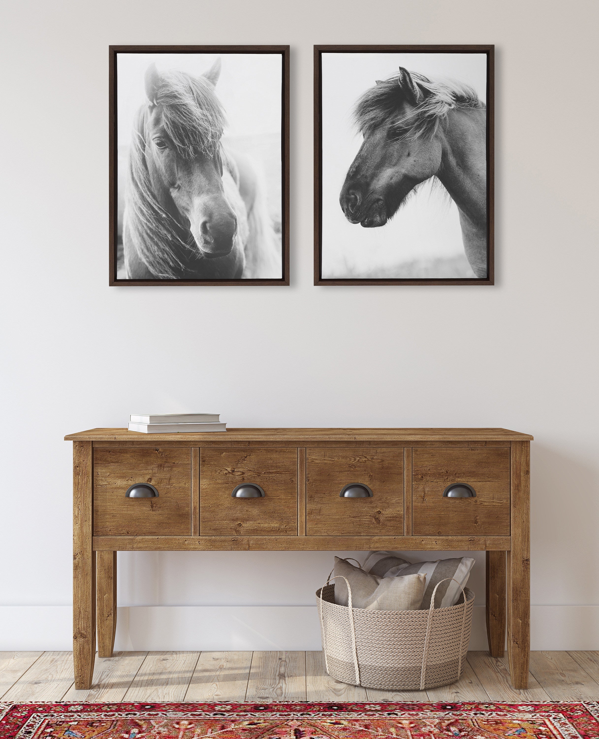 Sylvie Benevolence and Indomitable Framed Canvas Set by Alicia Abla
