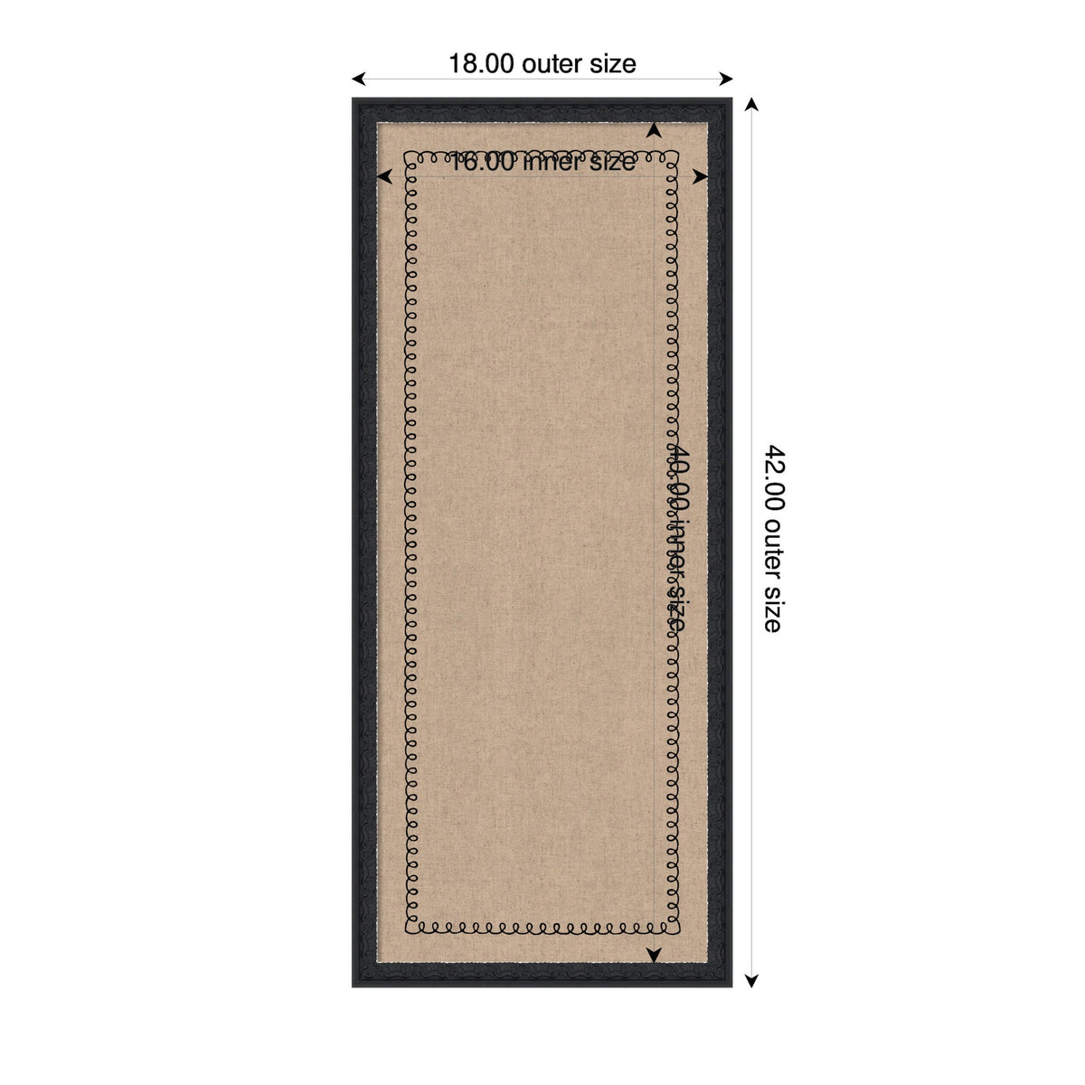 Pinboard Black Scallop Print