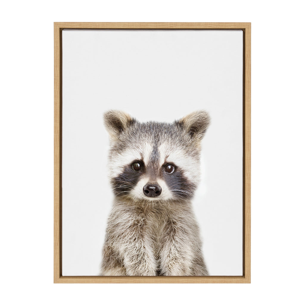 Sylvie Raccoon Framed Canvas by Amy Peterson Art Studio