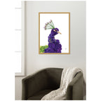 Peacock by Madeline Jeppesen Framed Canvas Wall Art Print