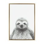 Sylvie Sloth Framed Canvas by Simon Te Tai