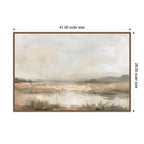 Neutral Abstract Landscape by The Creative Bunch Studio Framed Canvas Wall Art Print
