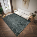 Dalyn Rugs Akina Leopard Animal Print Ak2 Faux Fur Midnight 8' X 10'