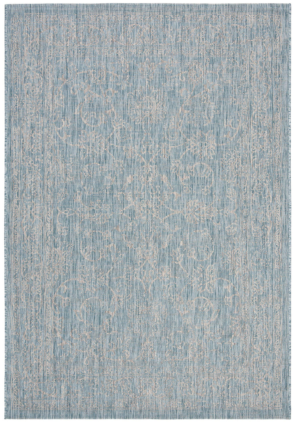 Safavieh Courtyard Collection 9' X 12' Aqua/Grey Cy8680 Indoor/ Outdoor Waterproof Easy-Cleaning Patio Backyard Mudroom Area-Rug