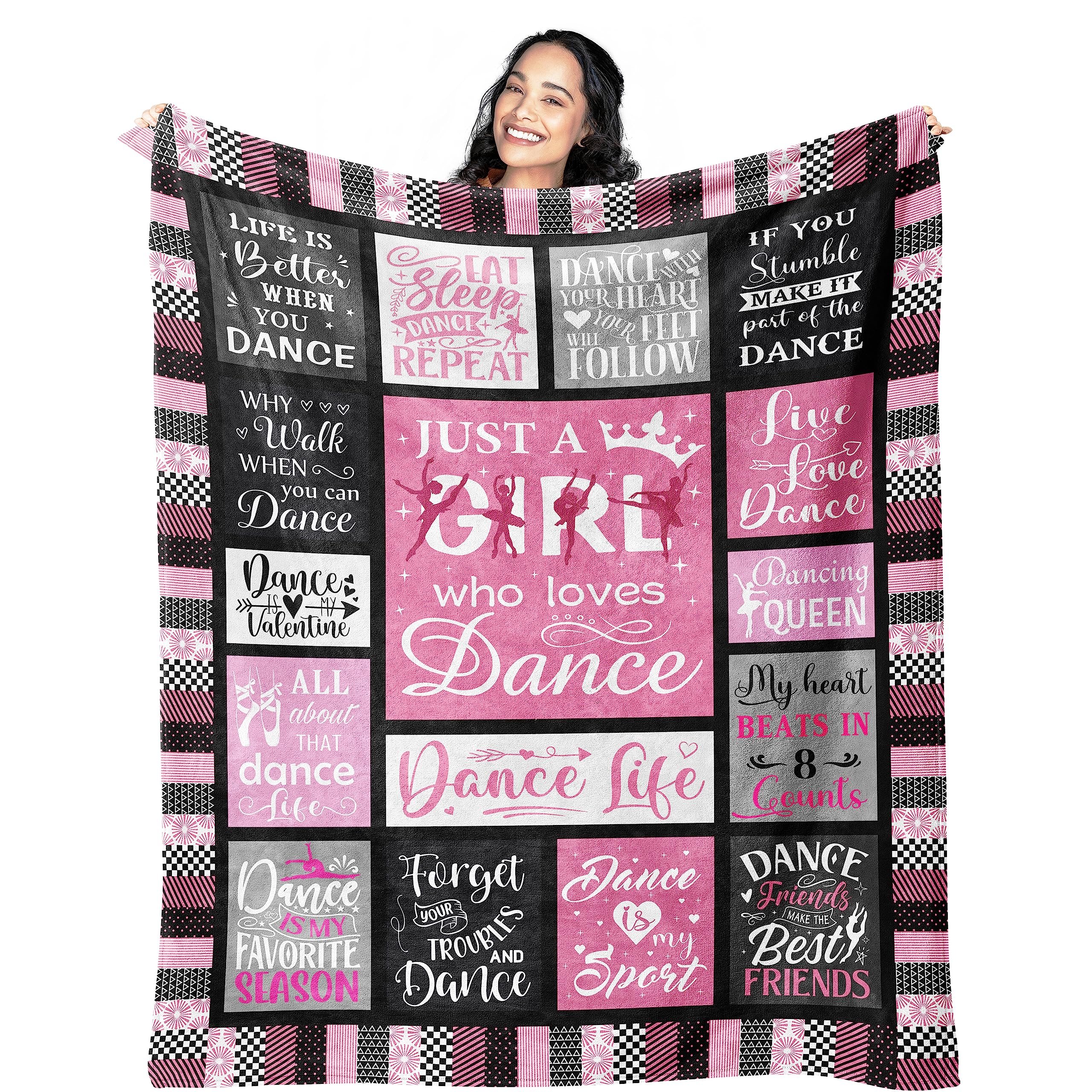 Mcurore Dance Gifts Blanket 50'X40', Dance Teacher Gifts, Dancer Gifts For Girls, Dance Gifts For Girls, Dance Recital Gifts F