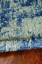 HomeRoots Decor 2'7' x 3'11' UV-Treated Polypropelene Grey/Denim Area Rug