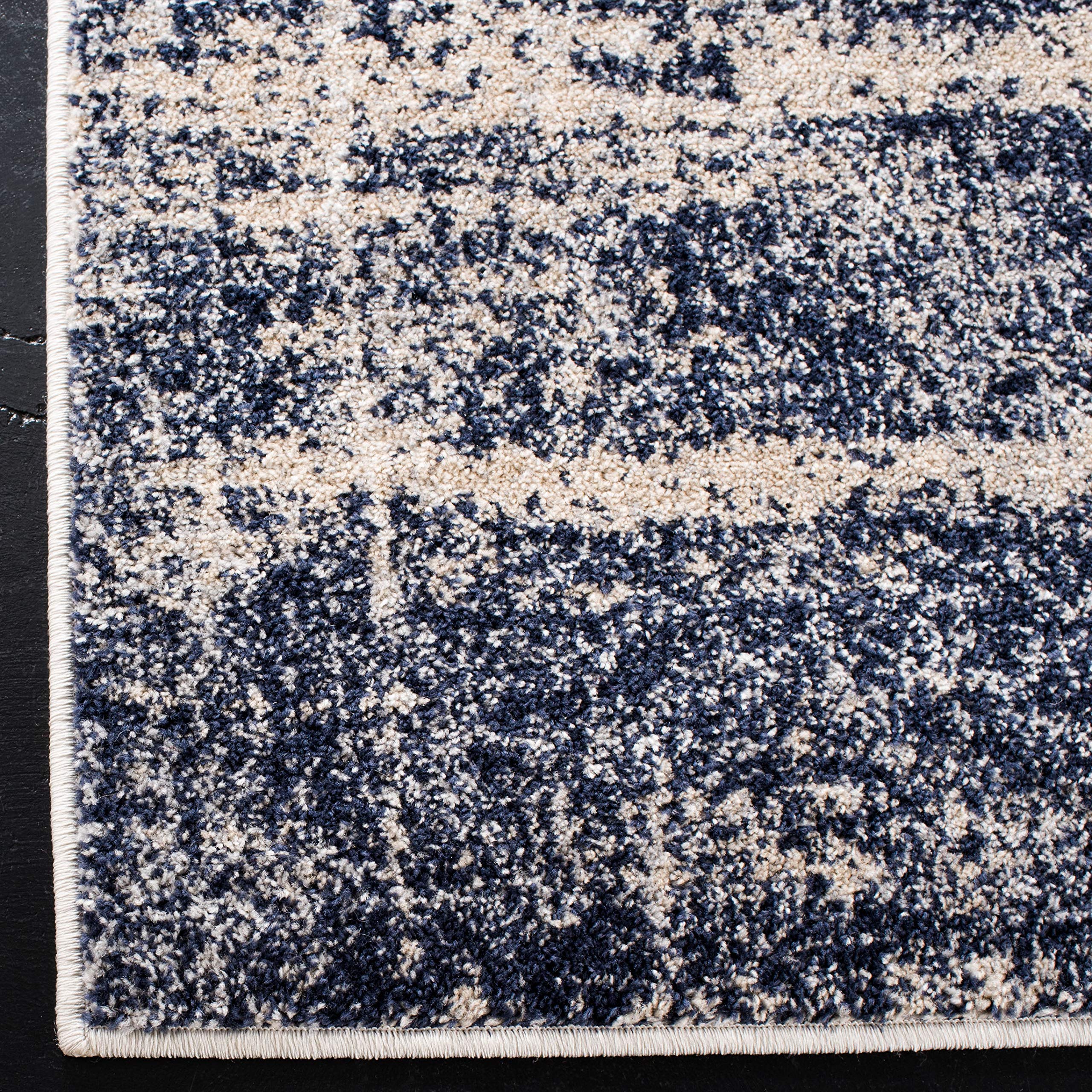 Safavieh Adirondack Collection Area Rug - 5'1'' X 7'6'', Gold & Navy, Modern Abstract Design, Non-Shedding & Easy Care, Ideal Fo