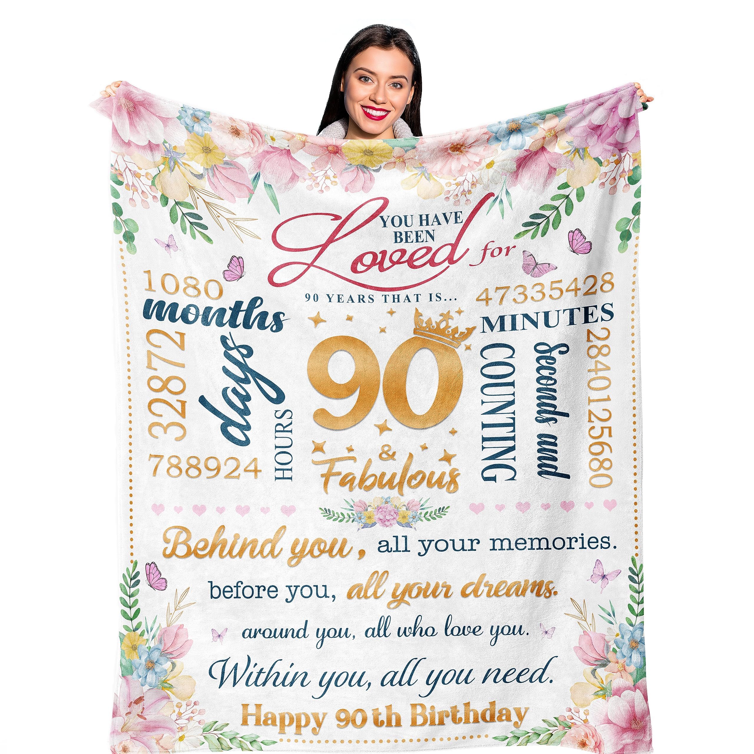 Ruvinzo 90Th Birthday Gifts For Women, Best Gifts For 90 Year Old Woman, 90Th Birthday Ideas, Gifts For 90 Year Old Woman, 90-Ye