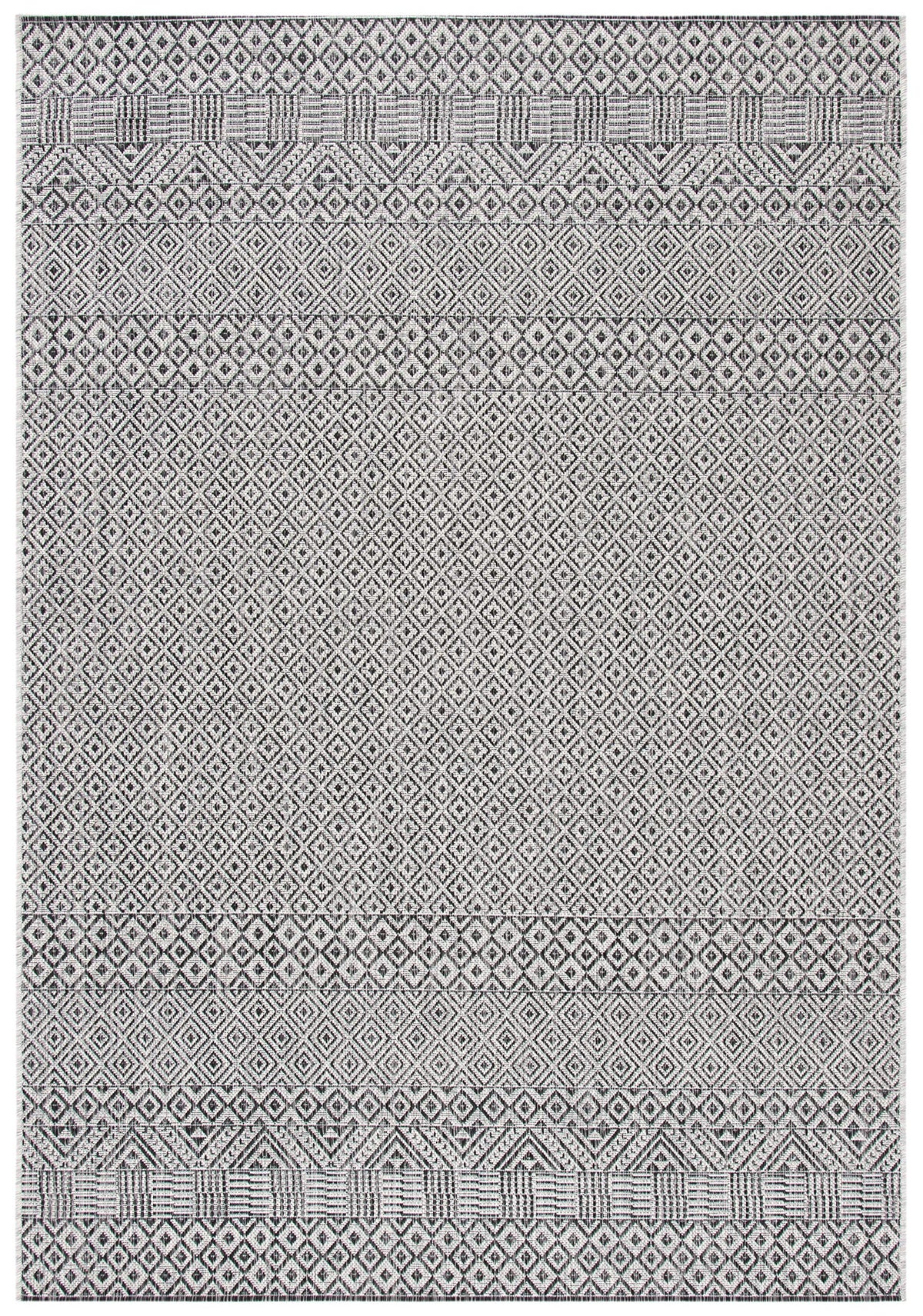 Safavieh Courtyard Collection 2'7' X 5' Grey/Black Cy8235 Indoor/ Outside Waterproof Easy Cleansingpatio Backyard Mudroom Area Mat