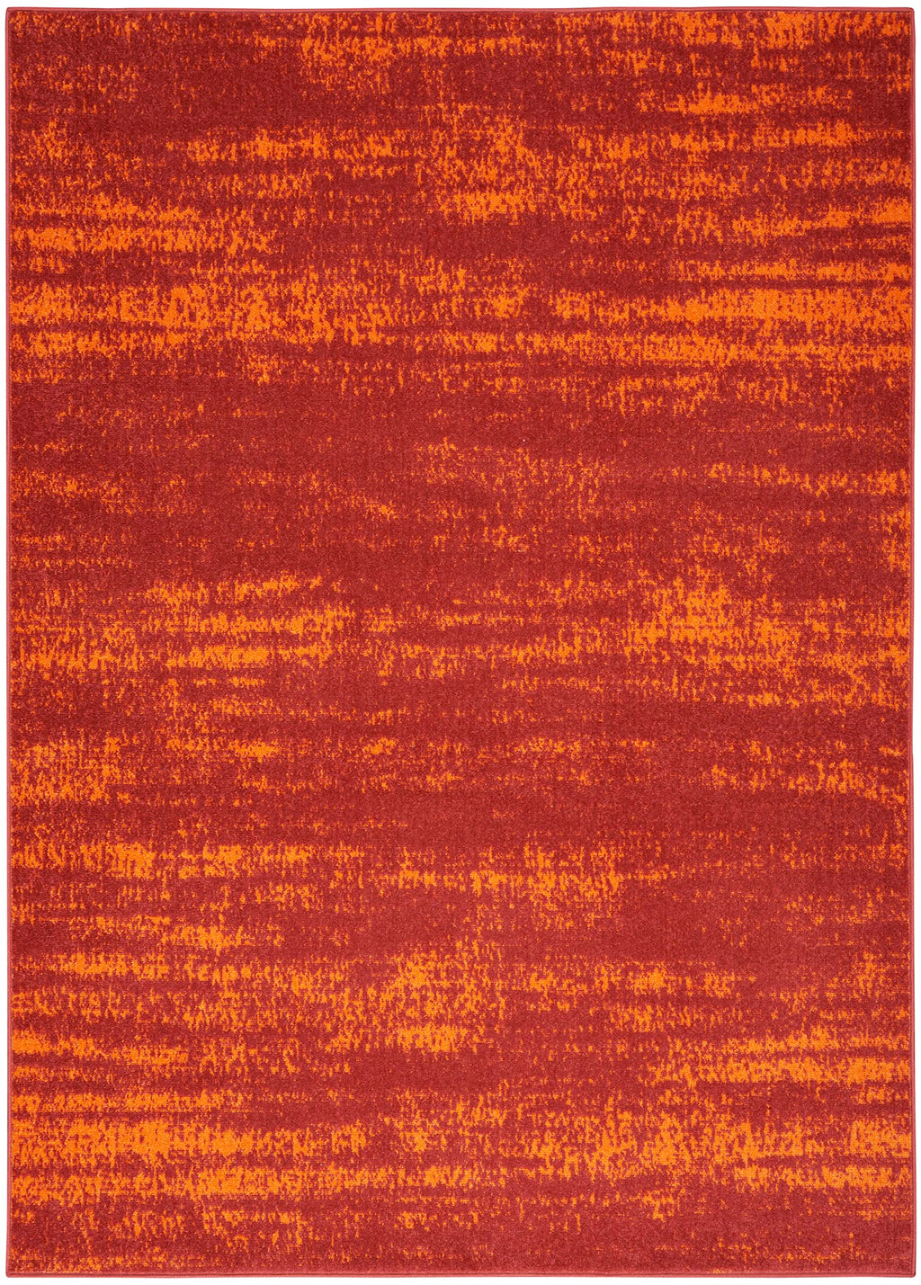 Nourison Essentials Indoor/Outdoor Solid Abstract Red 6' X 9' Area Rug, Easy Cleaning, Non Shedding, Bed Room, Living Room, Dining Room, Backyard, Deck, Patio (6X9)