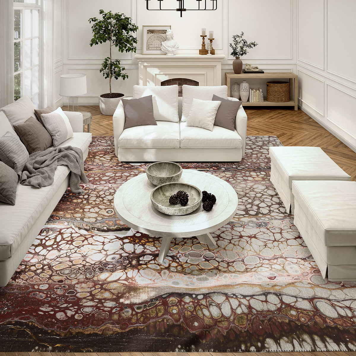 Addison Rugs Karina Akc45 Riverbed 10' X 14' Indoor Outdoor Area Rug, Easy Clean, Machine Washable, Non Shedding, Bedroom, Entry, Living Room, Dining Room, Kitchen, Patio Rug