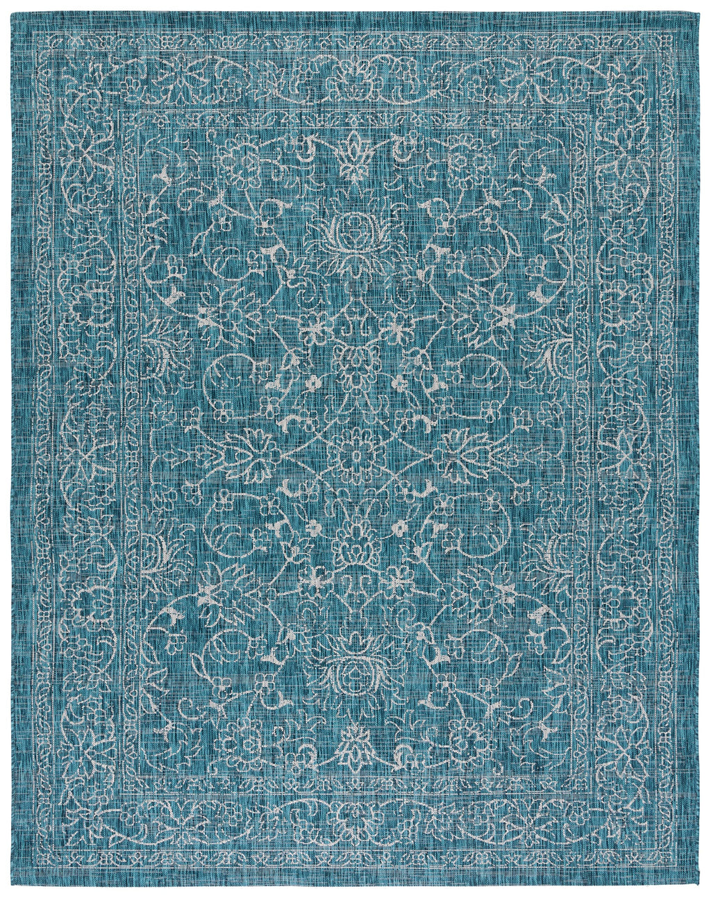Safavieh Courtyard Collection 8' X 11' Turquoise Cy8680 Indoor/ Outdoor Waterproof Easy-Cleaning Patio Backyard Mudroom Area-Rug