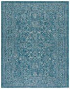 Safavieh Courtyard Collection 8' X 11' Turquoise Cy8680 Indoor/ Outdoor Waterproof Easy-Cleaning Patio Backyard Mudroom Area-Rug