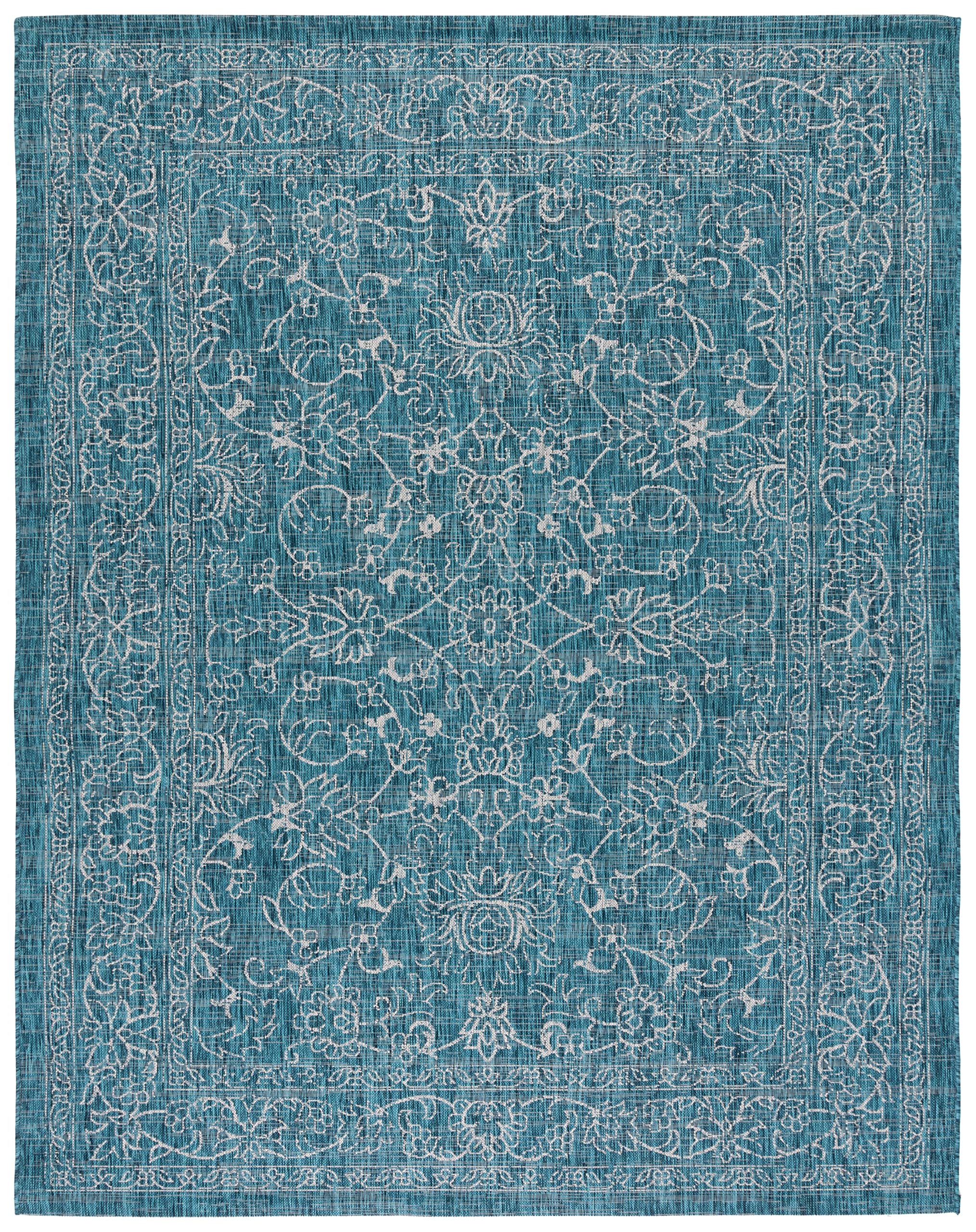 Safavieh Courtyard Collection 8' X 11' Turquoise Cy8680 Indoor/ Outdoor Waterproof Easy-Cleaning Patio Backyard Mudroom Area-Rug