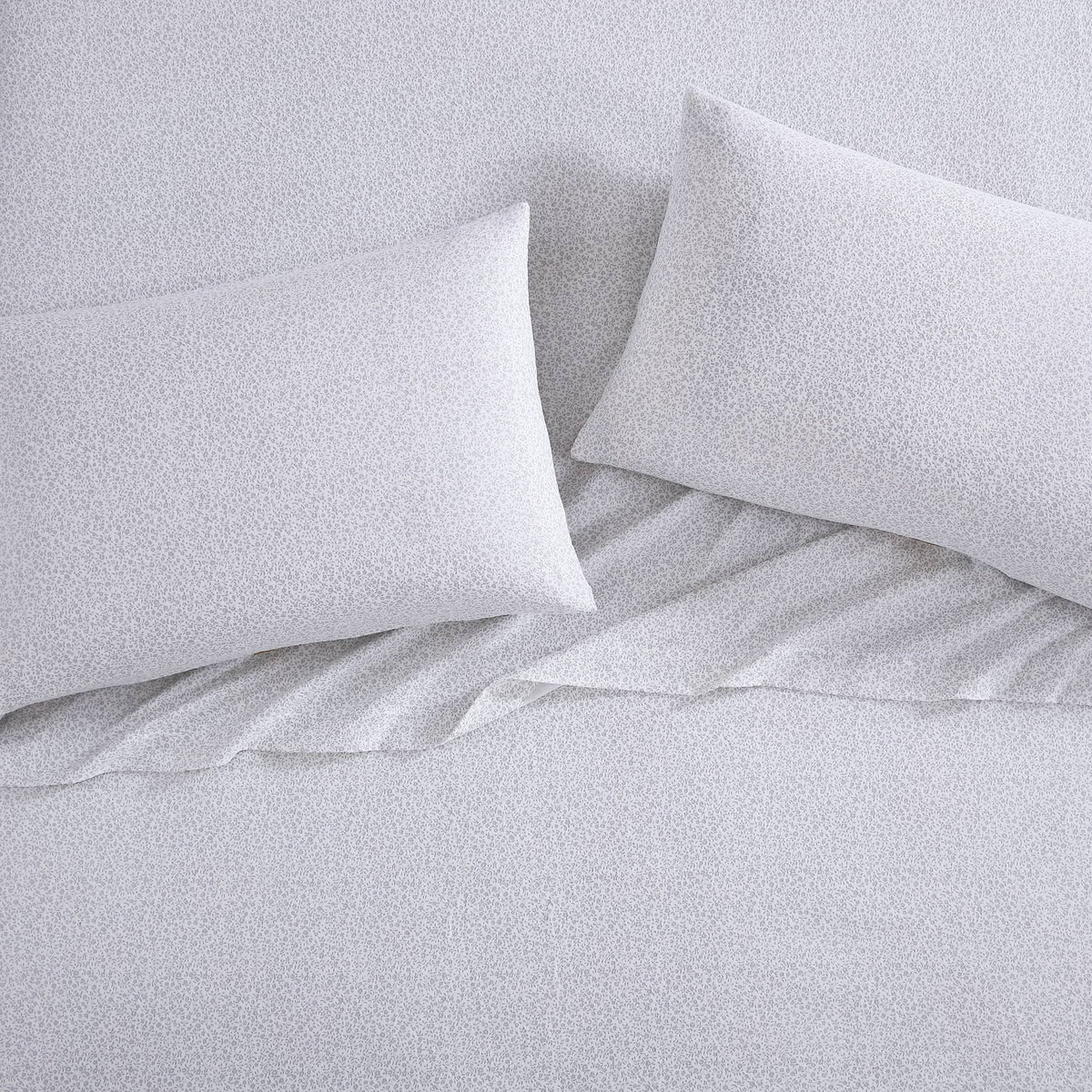 Laura Ashley Home - Full Sheets, Cotton Flannel Bedding Set, Brushed For Extra Softness & Comfort (Chelsie Vine Grey, Full), Chelsie Vine Grey/White