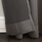 Sun Zero Barrow 2-Pack Energy Saving Grommet Curtain Panel Pair, 54'' X 108, Steel Gray