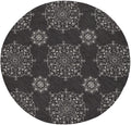 HomeRoots 90 X 114 Charcoal Polypropylene Rug