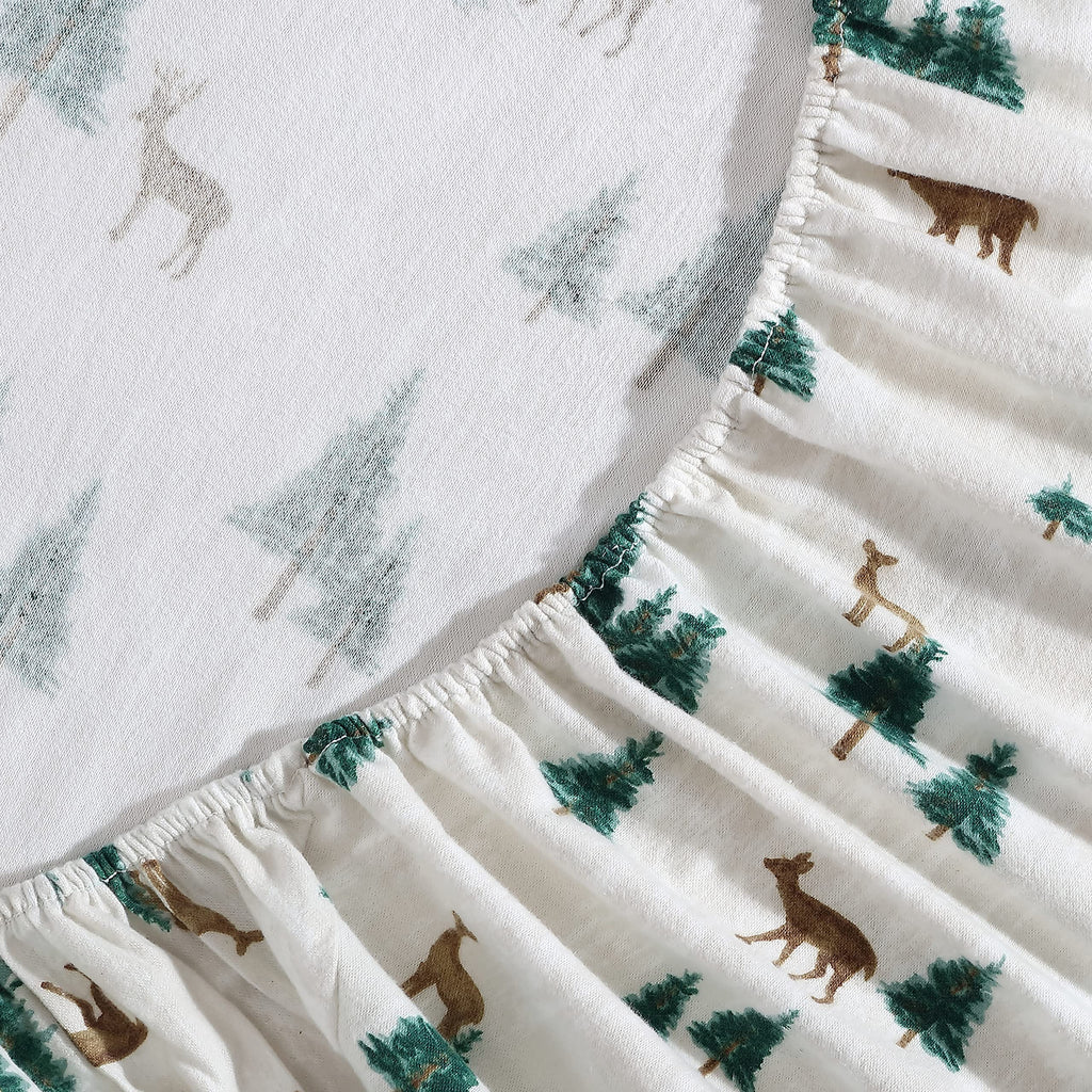 Eddie Bauer - King Sheets, Cotton Flannel Bedding Set, Brushed For Extra Softness, Cozy Home Decor (Deer Hollow, King)