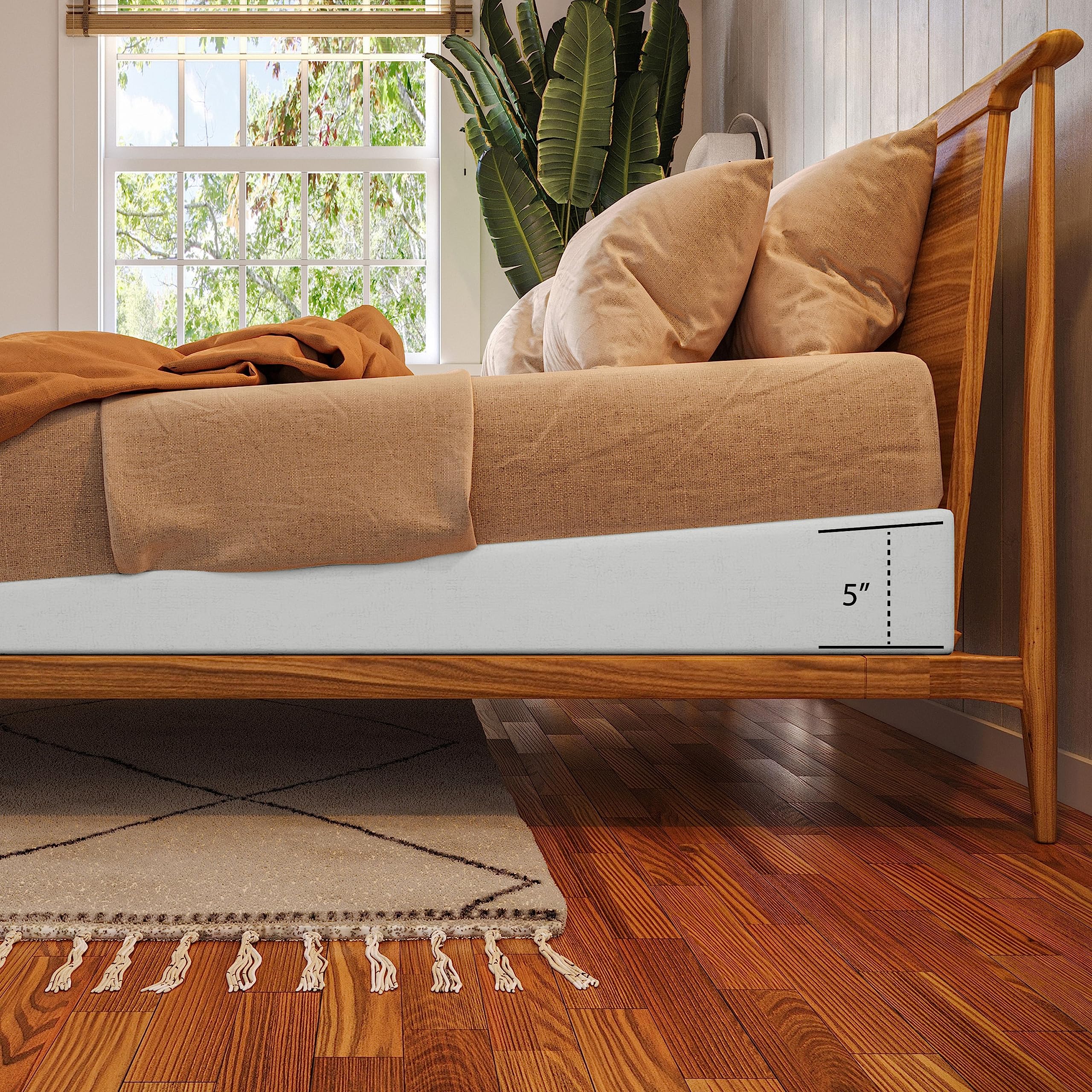 Avana Mattress Elevator - 5-Inch Size - Gentle Incline Under Mattress Support, 5, Full