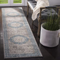 SAFAVIEH Sofia Collection 22 x 12 Light Grey/Blue SOF365A Vintage Oriental Distressed Non-Shedding Living Room Bedroom Runner 