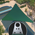 Amgo 35' X 40' X 53.15' Green Triangle Super Ring Sun Shade Sail Order To Make Upf50+ Agsrt Canopy Awning Shades For Patio, 98%