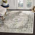 SAFAVIEH Evoke Collection 22 x 4 Grey / Gold EVK220B Shabby Chic Oriental Medallion Non-Shedding Living Room Bedroom Accent Ru