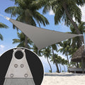 Shademart 22' X 22' X 22' Grey Sun Shade Heavy Duty Triangle Shade Sail Super Ring Canopy Awning Shades For Patio Carport Yard U