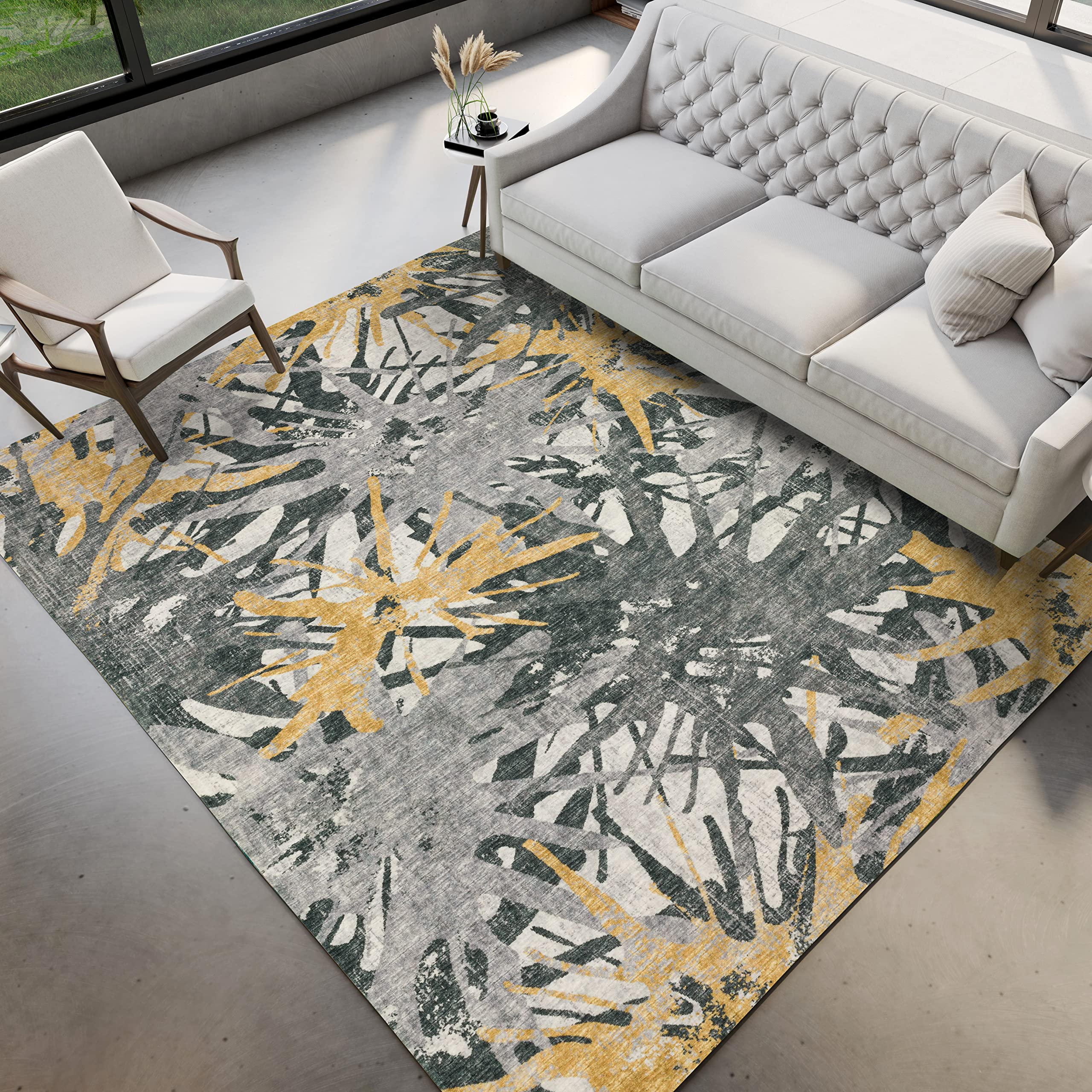 Dalyn Rugs Brisbane Br6 Dynamic Color Splash Gold 3' X 5'