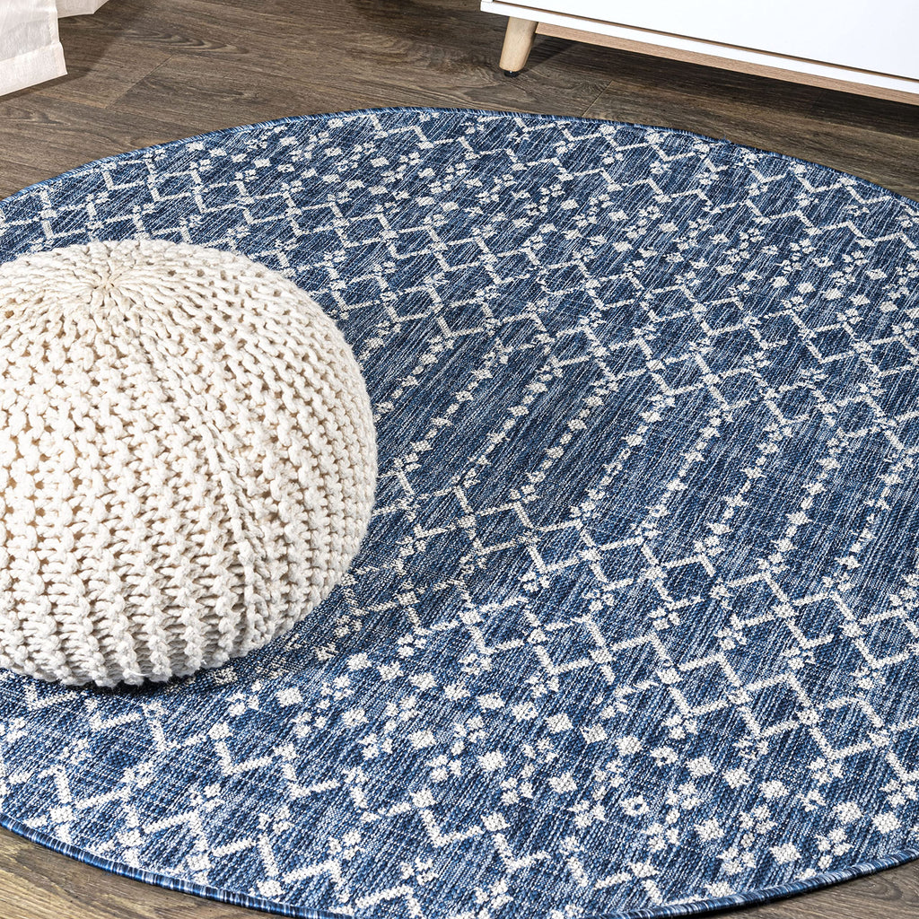 Jonathan Y Smb108B-5R Ourika Moroccan Geometric Textured Weave Indoor Outdoor Area Rug, Bohemian, Rustic, Scandinavian Easy Clea