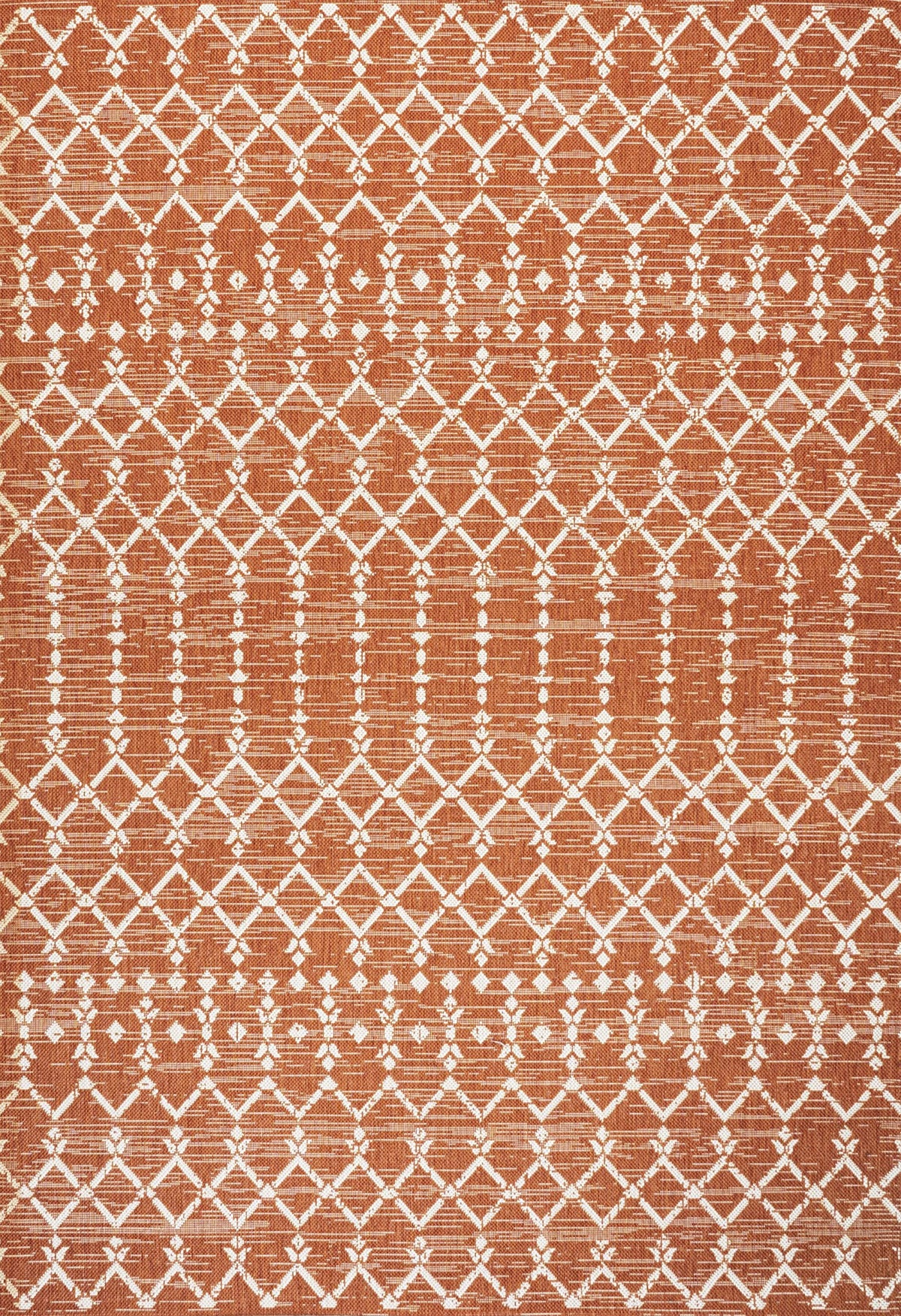 Jonathan Y Smb108P-4 Ourika Moroccan Geometric Textured Weave Indoor Outdoor Area-Rug, Bohemian Rustic Scandinavian Easy-Cleaning,Bedroom,Kitchen,Backyard,Patio,Non Shedding, 4 X 6, Orange/Cream