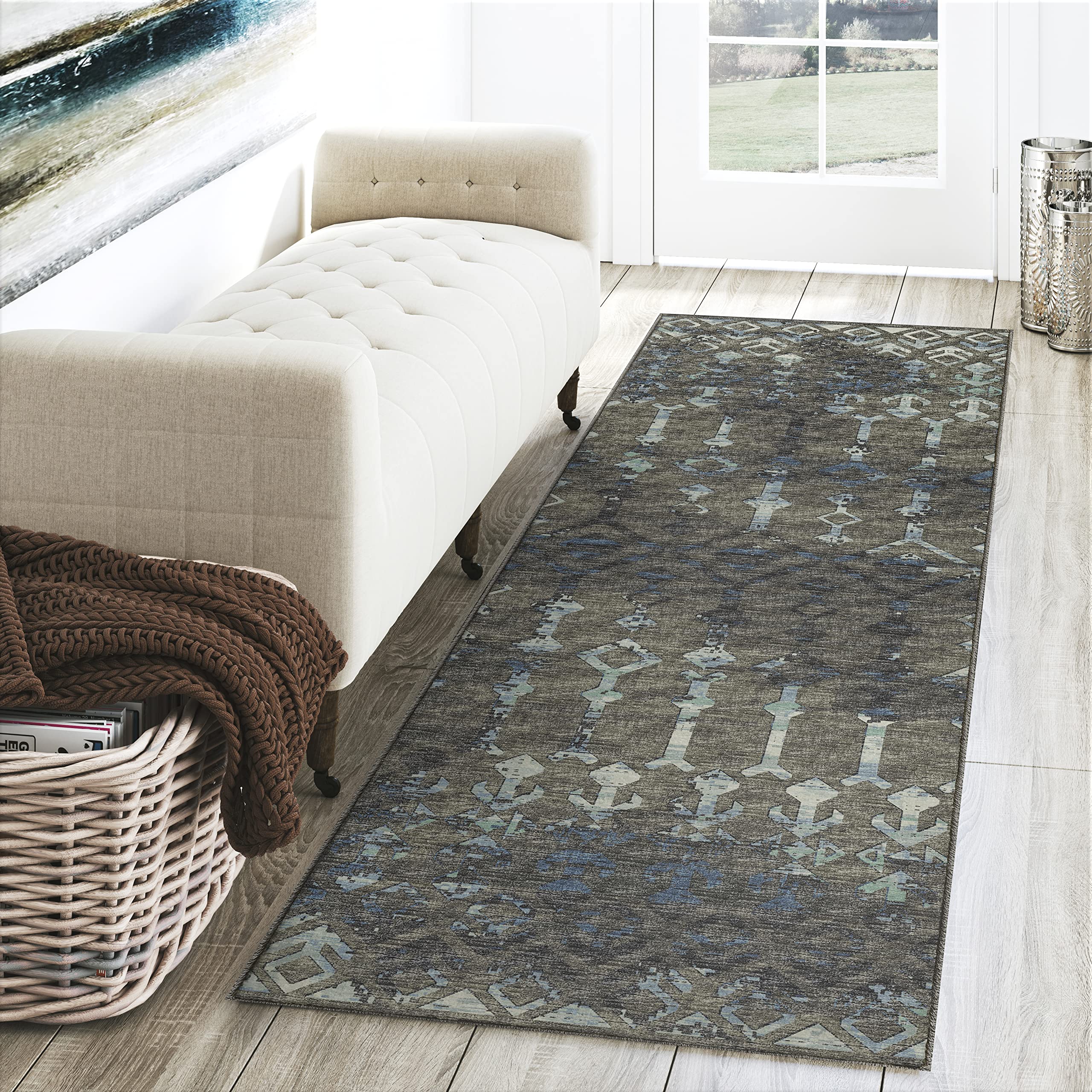 Dalyn Rugs Brisbane Br8 Aztec Trellis Sable 2'3" X 7'6"