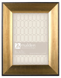 Malden International Designs Copley Picture Frame with Black Boarder, 5x7, Gold
