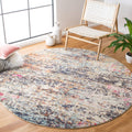 SAFAVIEH Madison Collection Area Rug - 10 Round, Black & Gold, Modern Abstract Design, Non-Shedding & Easy Care, Ideal for High